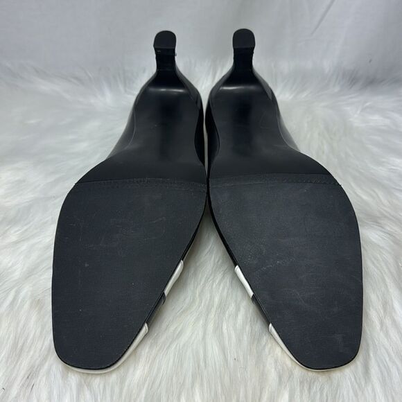Magdesians Black/White NWOT Vintage Heels Sz 14 WIDE WIDTH - Picture 6 of 6